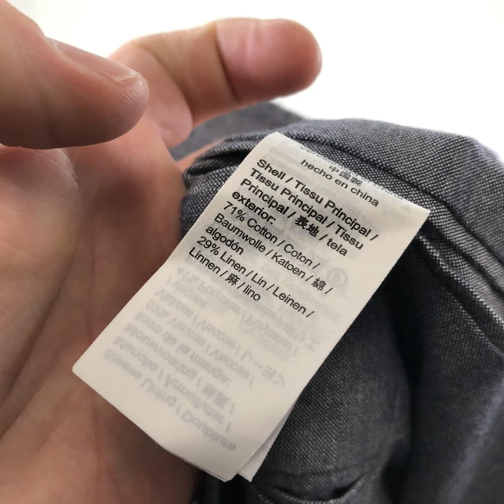 J.Crew Ludlow Blazer Mens 44R Blue Cotton Linen Baird McNutt Slim Sport Coat
